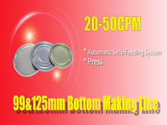 Sistema de alimentação da tira automática para tampas da lata 125mm inferior e 99mm inferiores