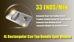 Máquina de soldadura automática do grampo da tampa da máquina de soldadura do ponto superior da tampa do soldador do talão da orelha 4L