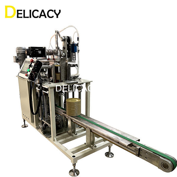 O metal automático pode fazendo a tensão do empilhador 380V 50Hz da tampa da máquina