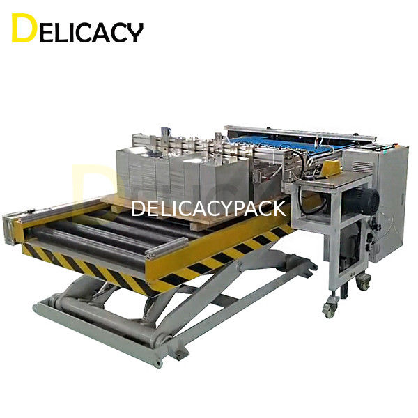 Empilhadeira automática para empilhamento automático de empilhadeiras que saem da segunda operação do cortador duplex